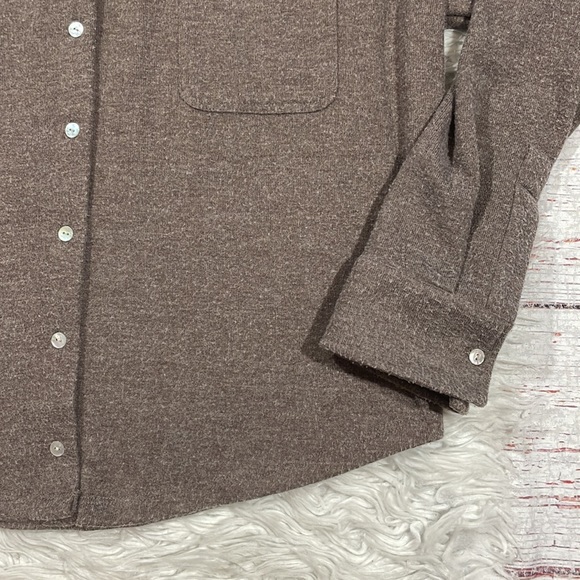 Donni Brushed Sweater Button Down Cho Brown Shirt Jacket Shacket - Picture 8 of 13